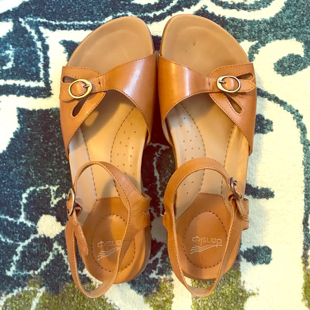 Dansko Tan Leather Sandals Size 38